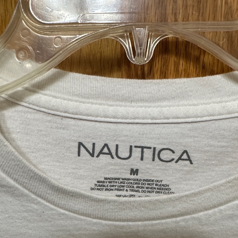 G. Nautica White and Blue Graphic Tee - Picture 2 of 5